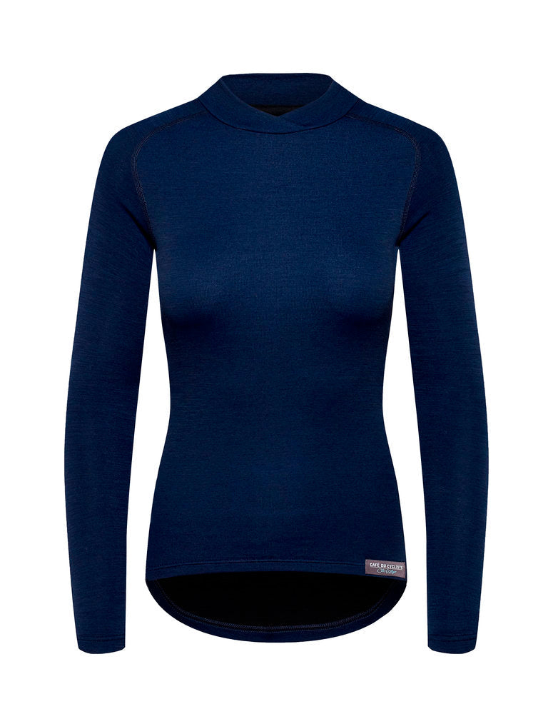 Cafe du Cycliste - COSETTE W Langarm Merino Damenunterhemd - Navy