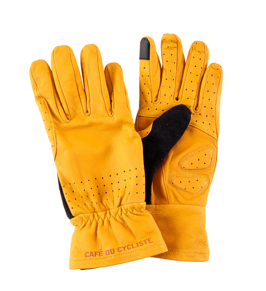 Cafe du Cycliste - GRAVEL Lederhandschuhe - Mustard