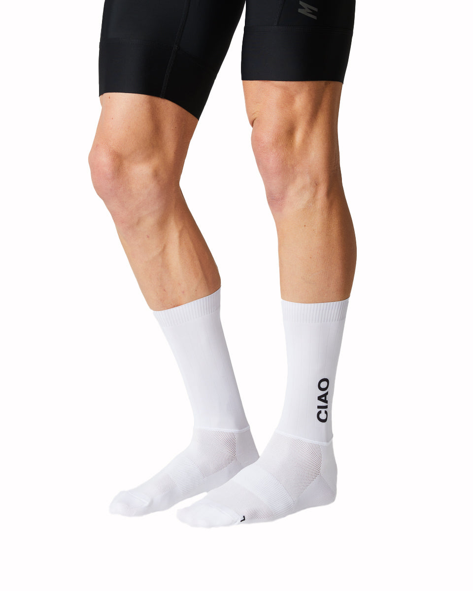 FINGERSCROSSED - Aero Ciao Rennradsocken - Weiss
