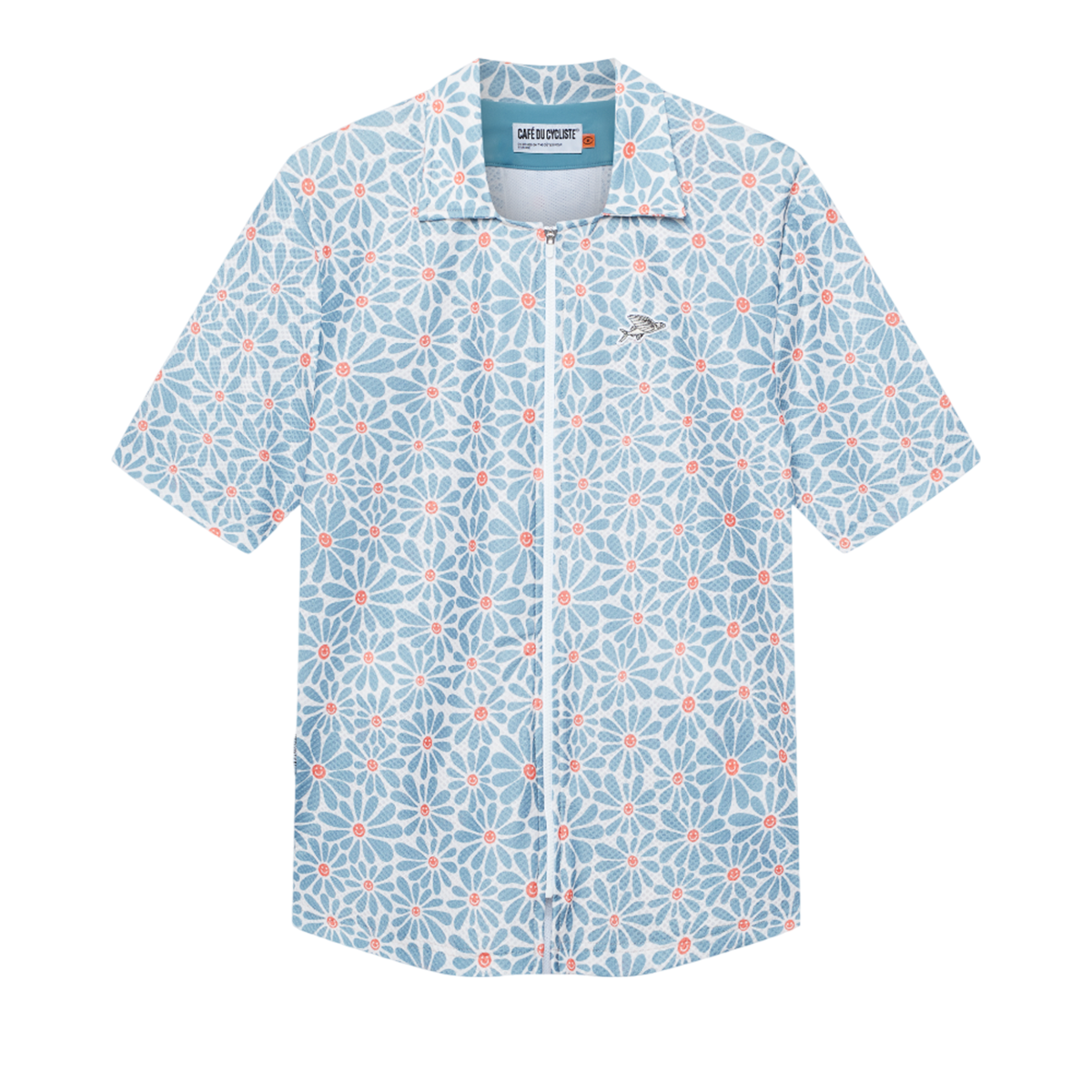 Cafe du Cycliste - CLAUDINE Gravel Shirt - Daisy Deep Water