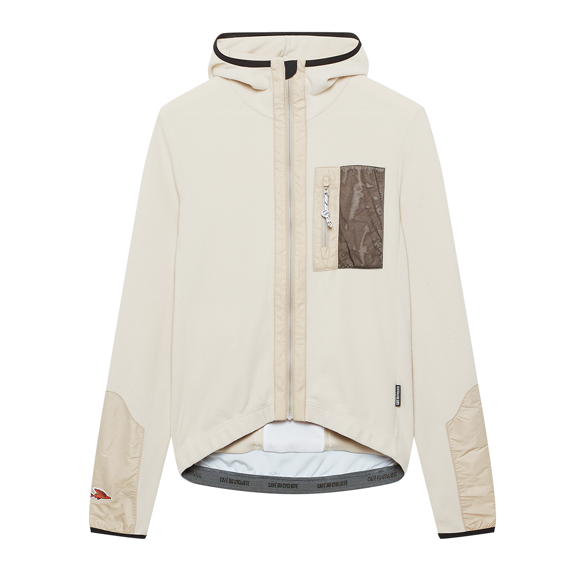 Cafe du Cycliste - INGRID Fleece-Langarm-Trikot, Herren - Pearl Grey