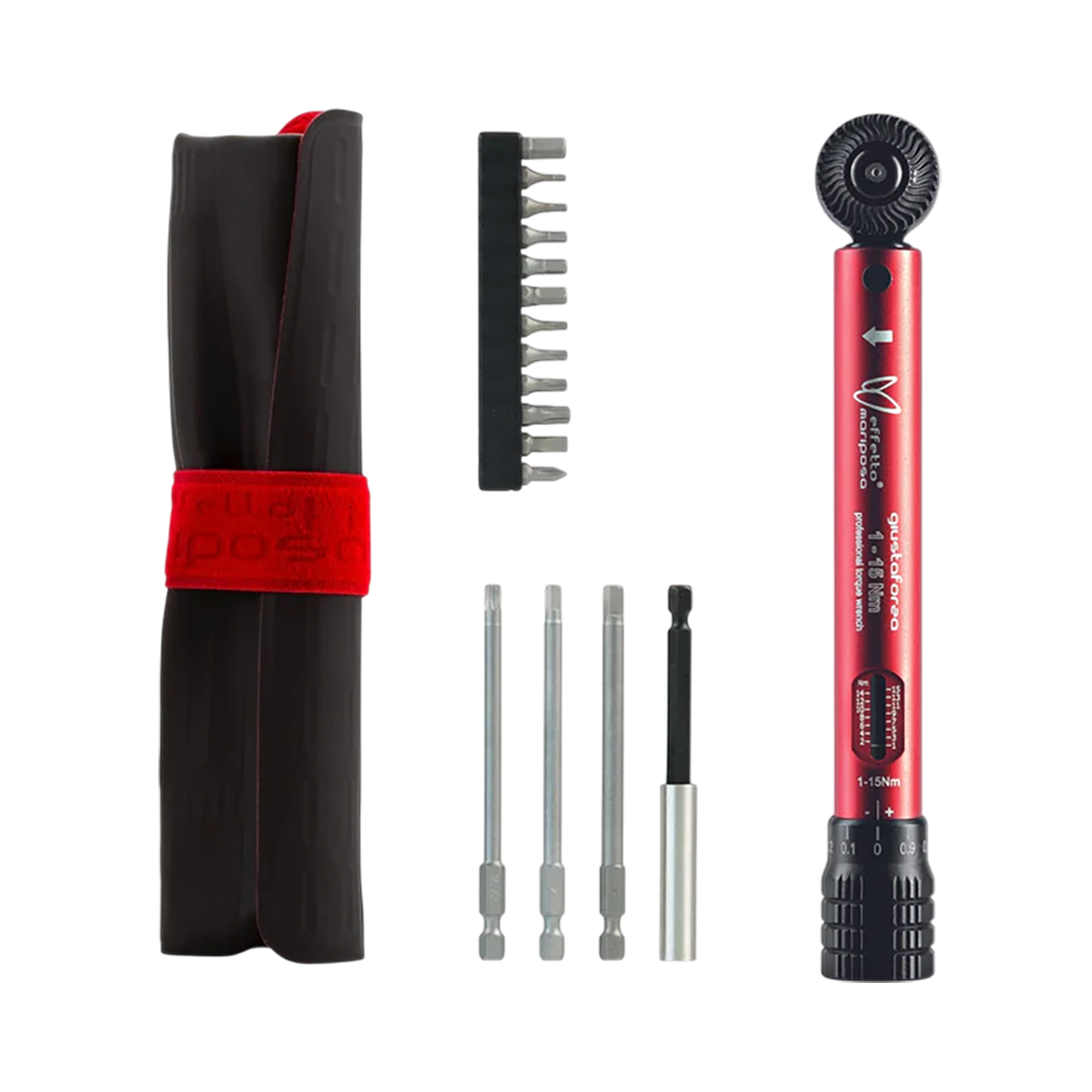 effetto mariposa - Giustaforza 1-15 Pro Delux Drehmomentschlüssel mit Fahrradbits