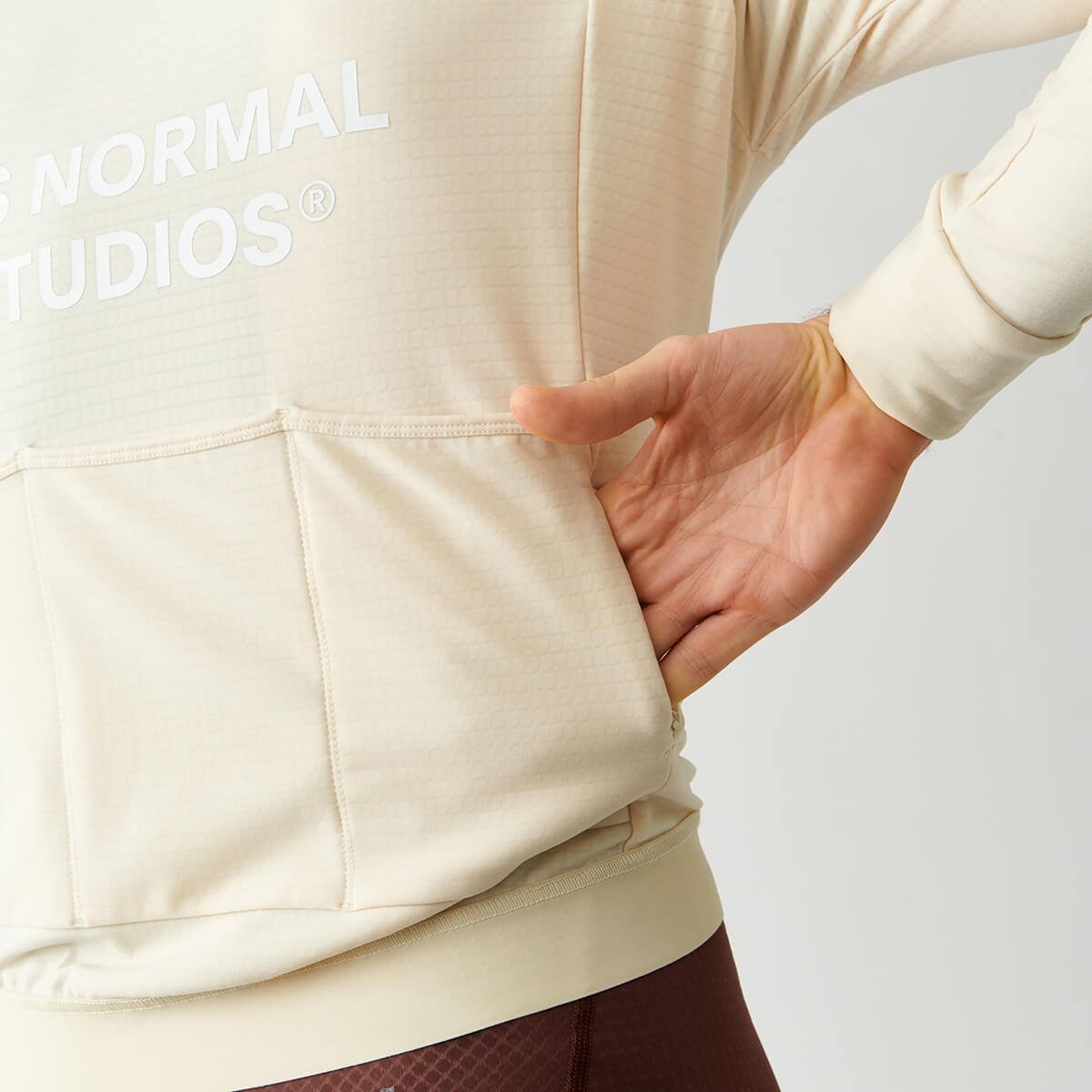 Pas Normal Studios - Men's Essential Long Sleeves Jersey - Herren Radtrikot langarm - Off White