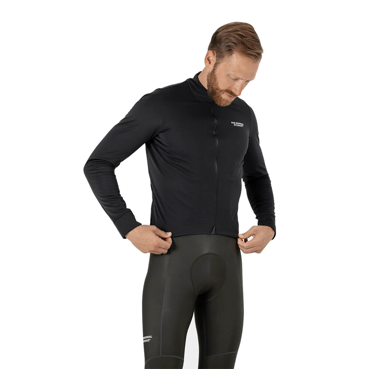 Pas Normal Studios - Men's Essential Thermal Long Sleeves Jersey - Herren Thermal Radtrikot langarm - Schwarz