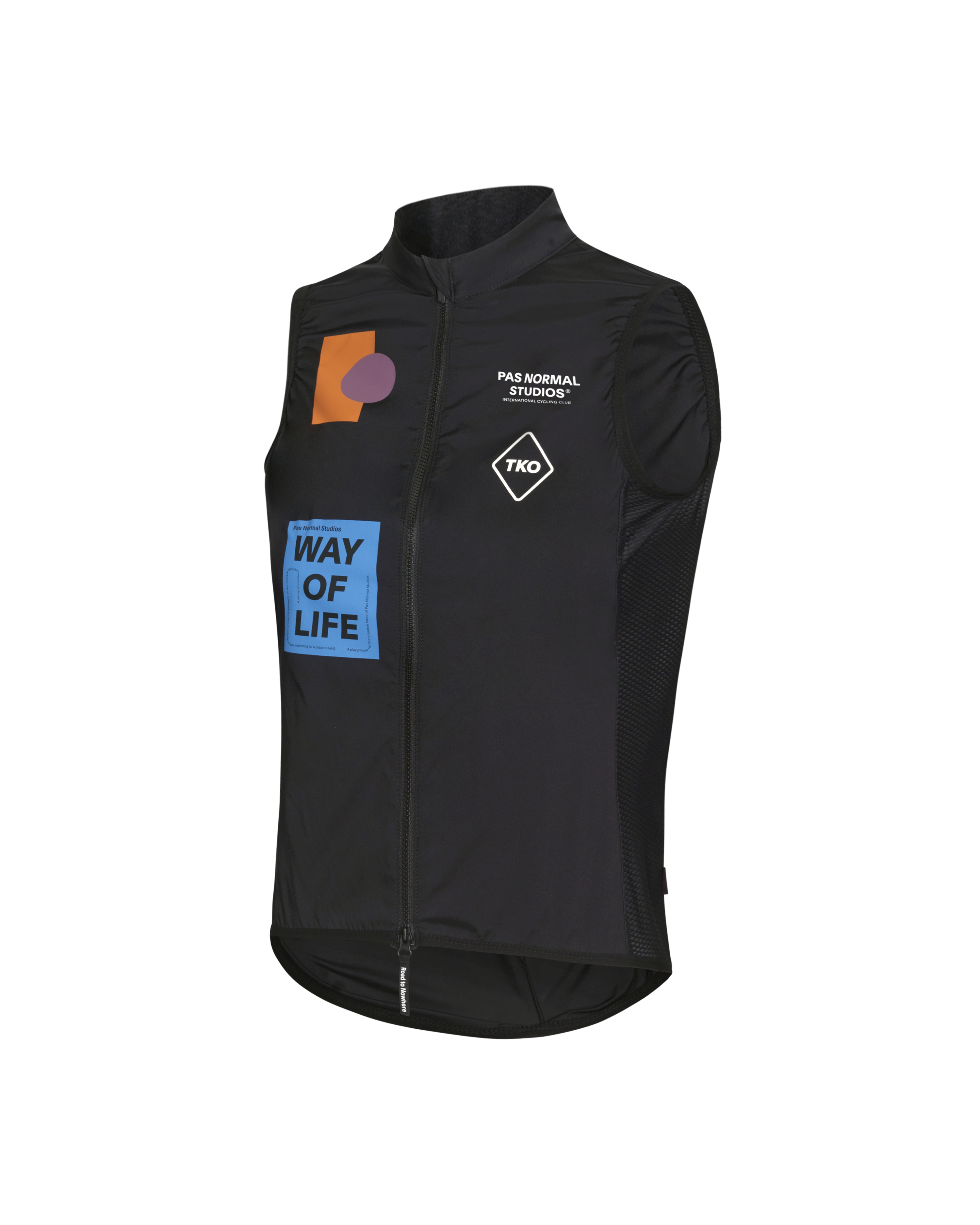 Pas Normal Studios - T.K.O. Mechanism Stow Away Gilet - Windweste - Schwarz