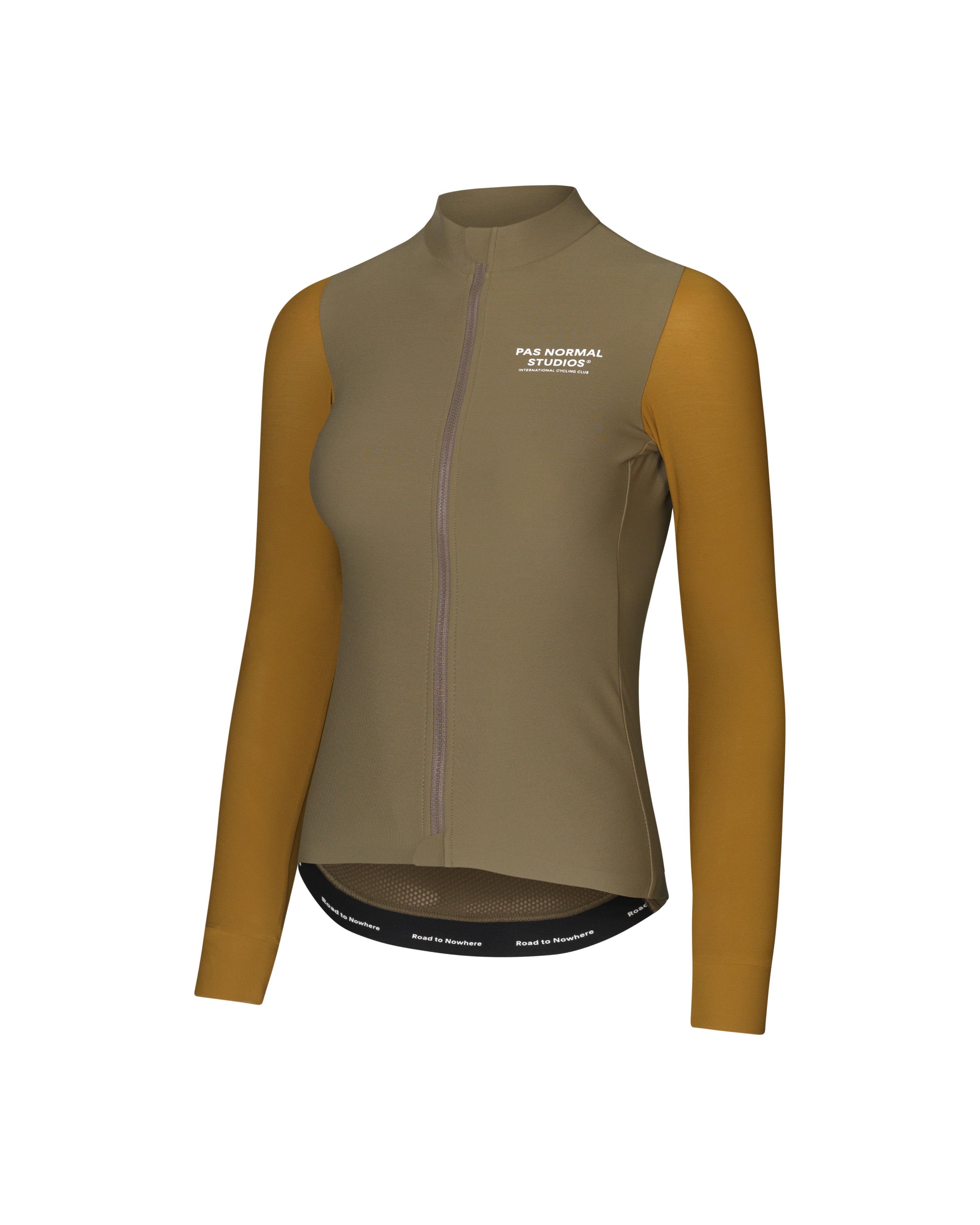 Pas Normal Studios - Women's Mechanism Long Sleeve Jersey - Damen Radtrikot langarm - Brown Olive