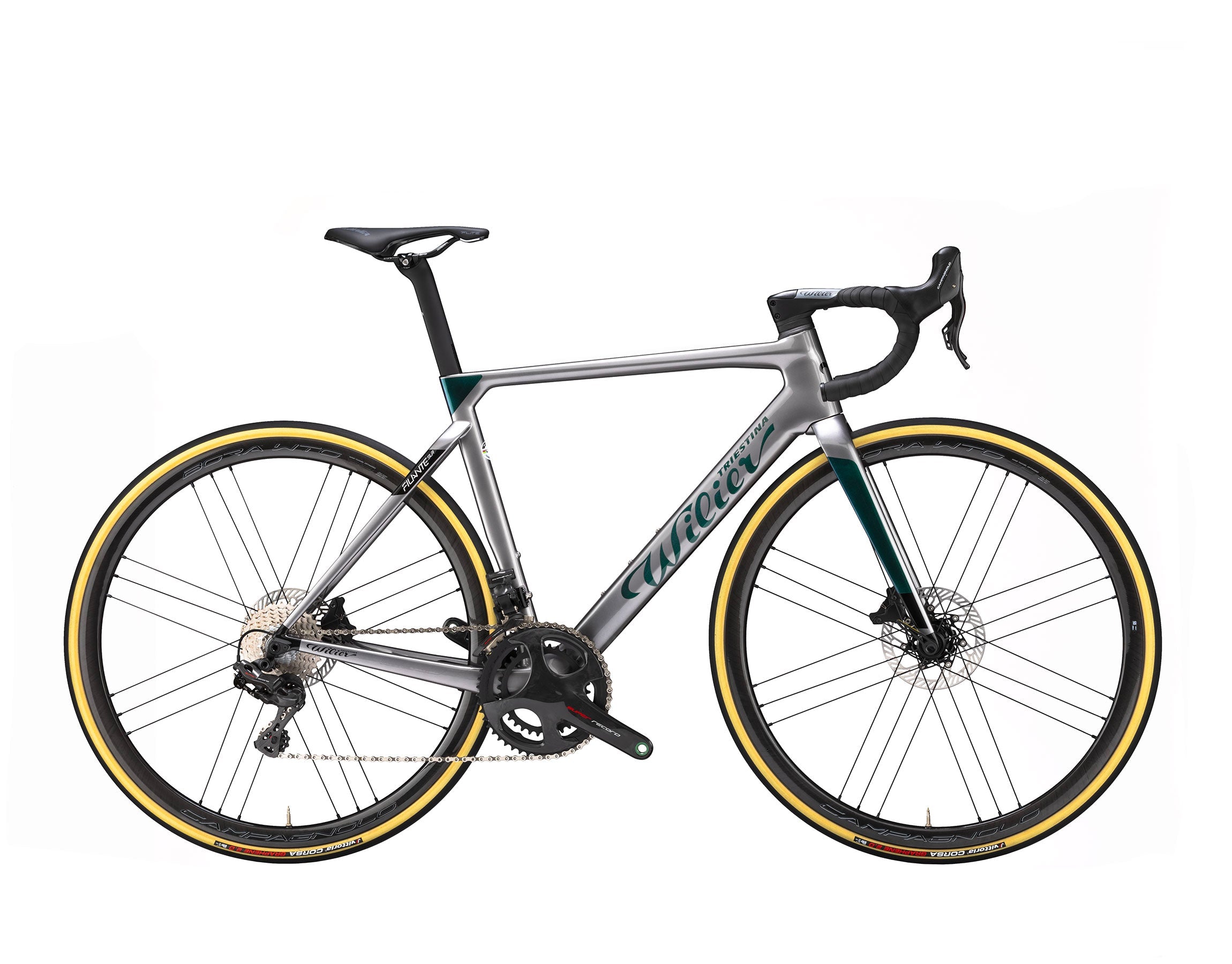 Wilier - Filante SLR Disc Force eTap AXS SLR42KC Aero-Rennrad - grey iride green
