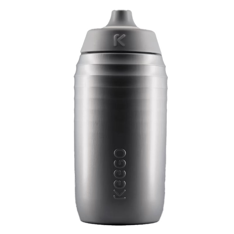 KEEGO - Sport-Trinkflasche aus Titan - Silver Stardust