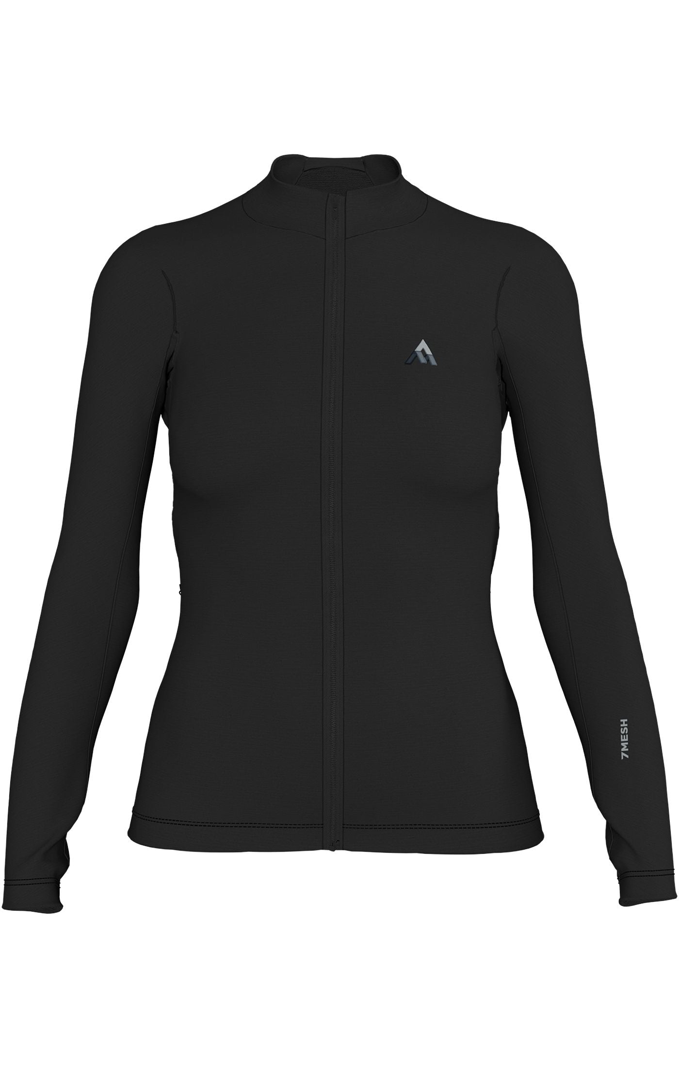 7mesh - Ashlu - Damen Merino-Trikot, langarm - Schwarz