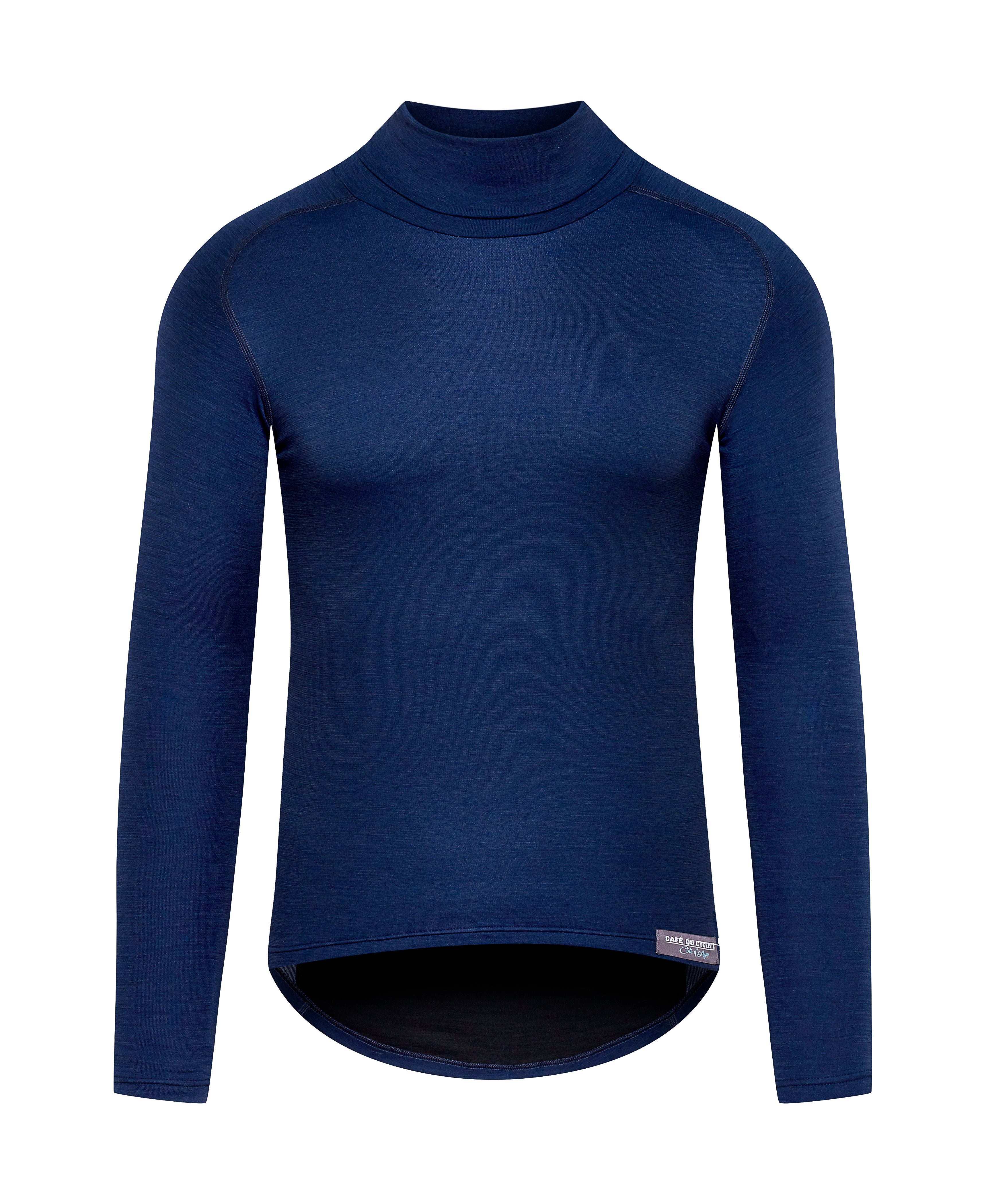 Cafe du Cycliste - CAMILLE Herren Merino-Unterhemd m. Rollkragen - Navy