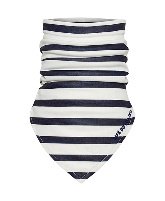 Cafe du Cycliste - LOULOU Schlauchschal - White & Blue Stripes